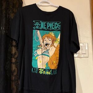 One Piece Black Graphic T-Shirt